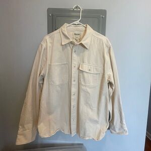 Madewell Off-White Easy Fit Denim Shirt/ Jacket (shacket)